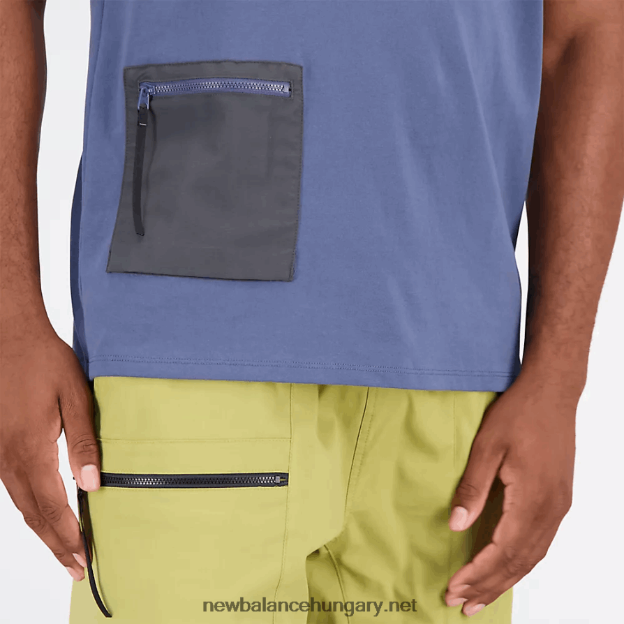 New Balance 6XH8F06554 férfiak pamutdzsörzé rövid ujjú pólónál