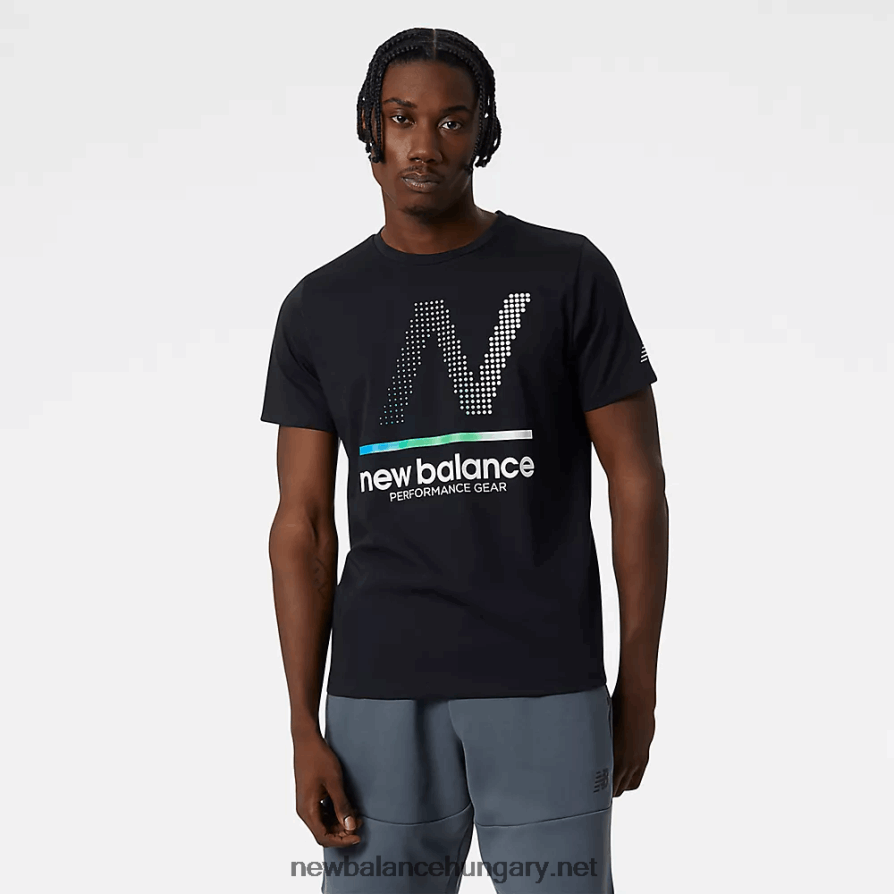 New Balance 6XH8F06665 férfiak grafikus heathertech póló