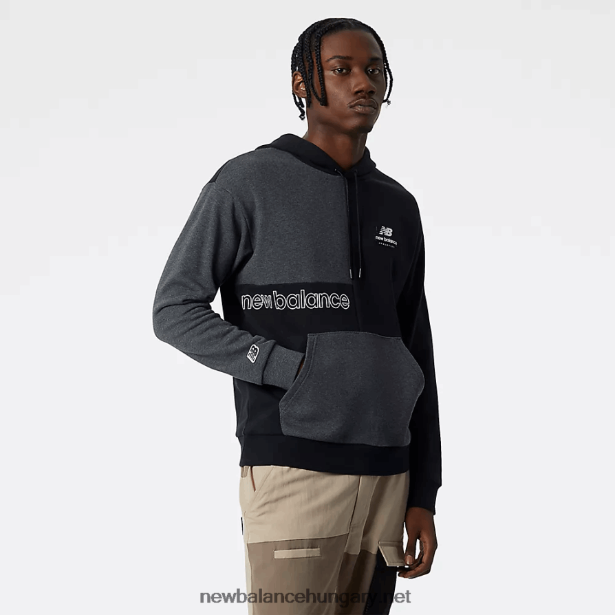 6XH8F01962 férfiak nb athletics renew ferde kapucnis pulcsi