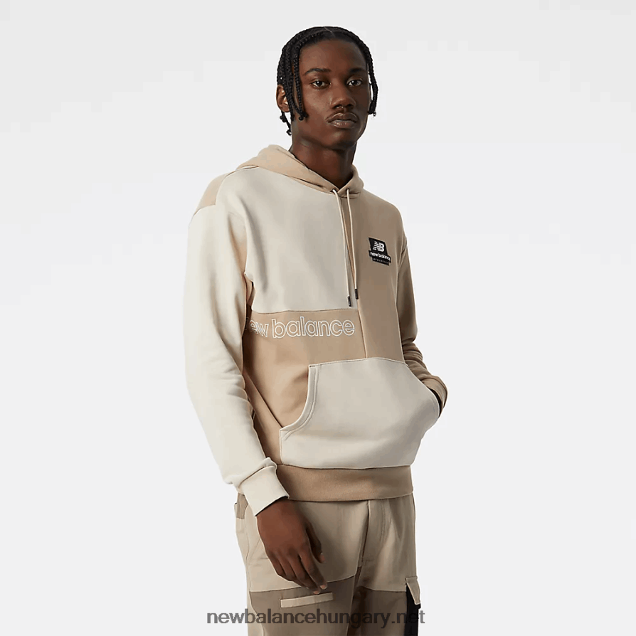 6XH8F01963 férfiak nb athletics renew ferde kapucnis pulcsi