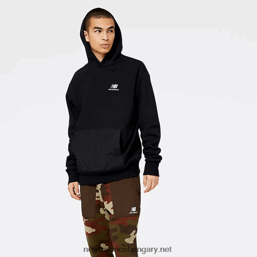 6XH8F02046 férfiak nb athletics steppelt polár kapucnis pulcsi