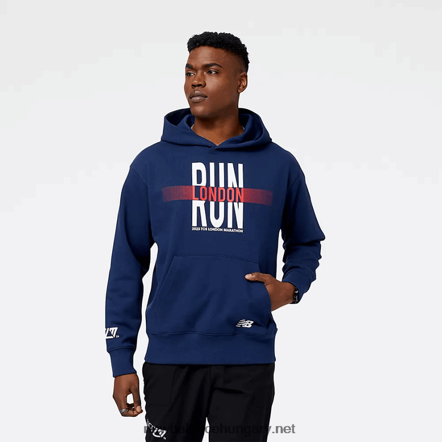 New Balance 6XH8F01640 férfiak londoni kiadás athletics remastered grafikus francia frottír kapucnis pulcsi