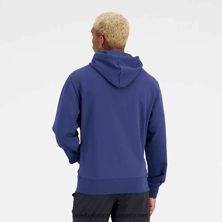 New Balance 6XH8F01644 férfiak Essentials halmozott logós francia frottír kapucnis pulcsi