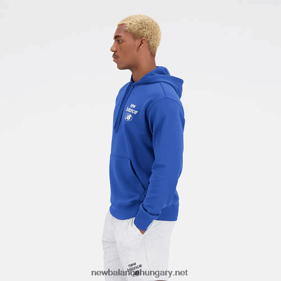 New Balance 6XH8F01741 férfiak Essentials újragondolt francia frottír kapucnis pulcsi