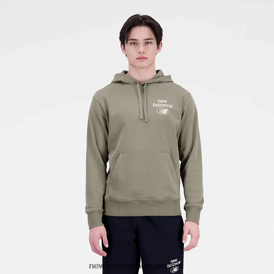 New Balance 6XH8F01743 férfiak Essentials újragondolt francia frottír kapucnis pulcsi