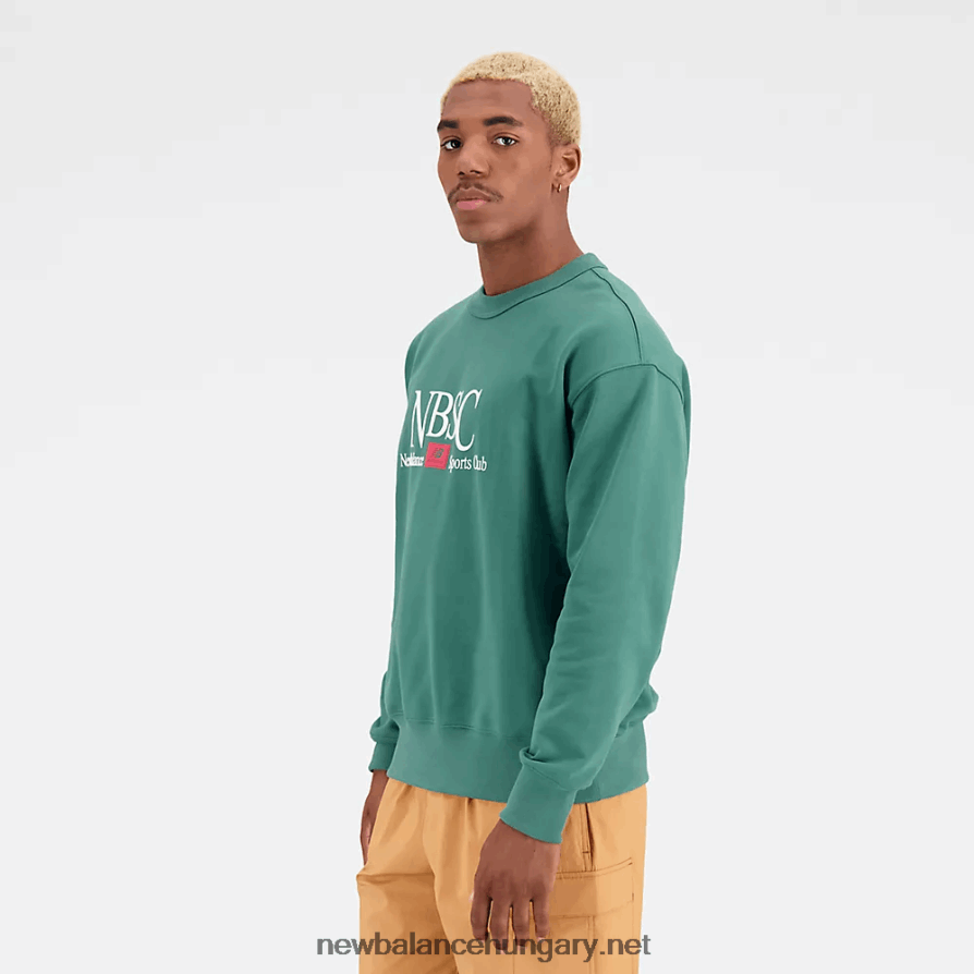 New Balance 6XH8F01788 férfiak atlétikai sportklub francia frottír crewneck