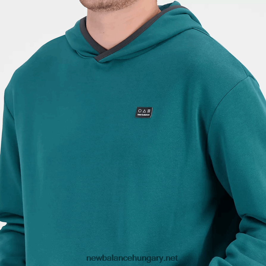 New Balance 6XH8F01810 férfiak frottír kapucnis pulcsinál