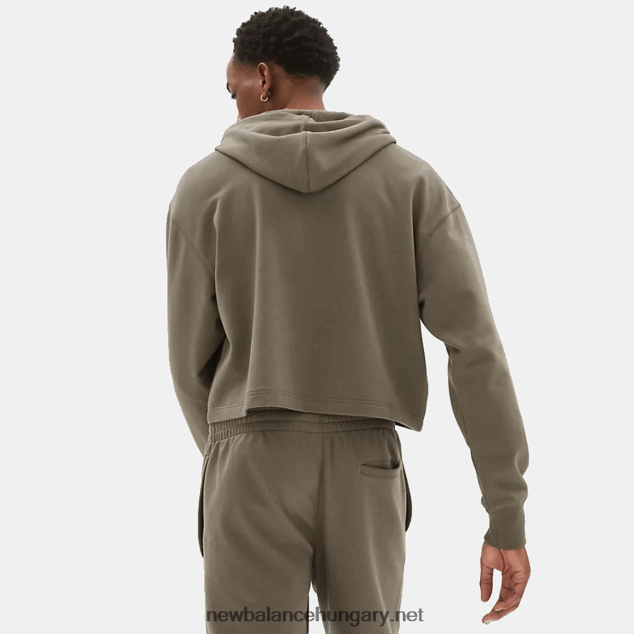 New Balance 6XH8F02169 férfiak uni-ssentials frottír frottír kapucnis pulcsi