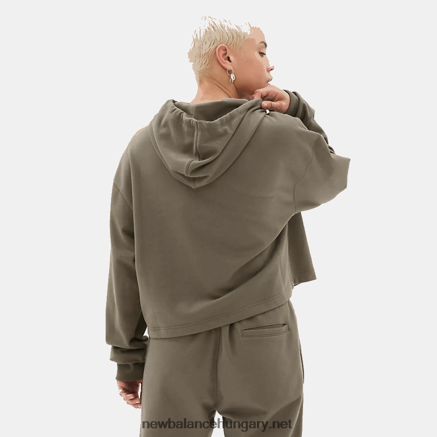 New Balance 6XH8F02169 férfiak uni-ssentials frottír frottír kapucnis pulcsi