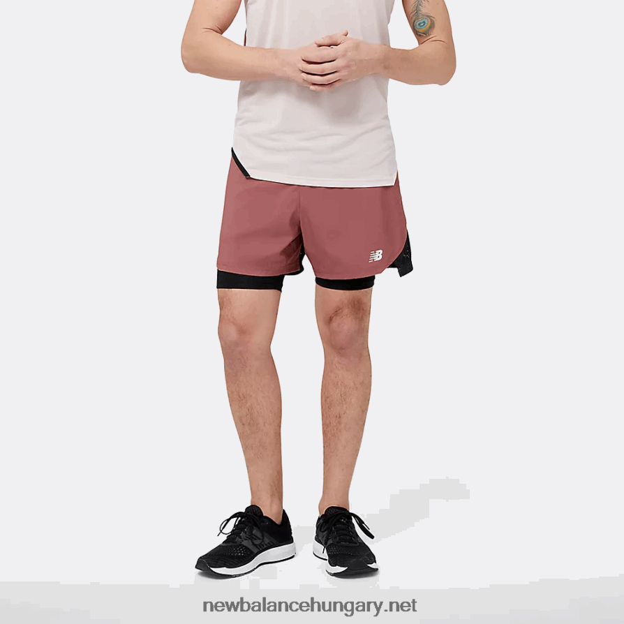 New Balance 6XH8F01696 férfiak gyorsítsa fel a pacert 5 hüvelykes 2 az 1-ben rövid