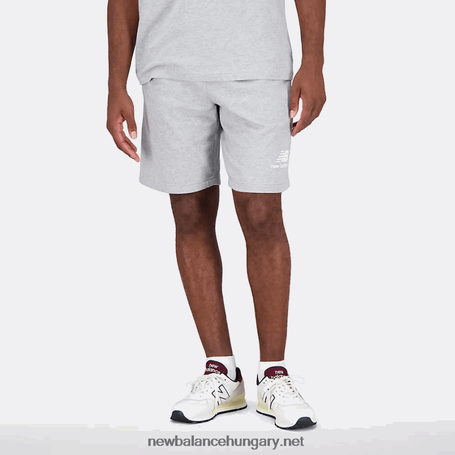 New Balance 6XH8F0351 férfiak Essentials halmozott logó francia frottír short