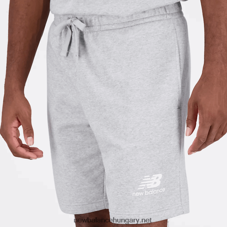 New Balance 6XH8F0351 férfiak Essentials halmozott logó francia frottír short