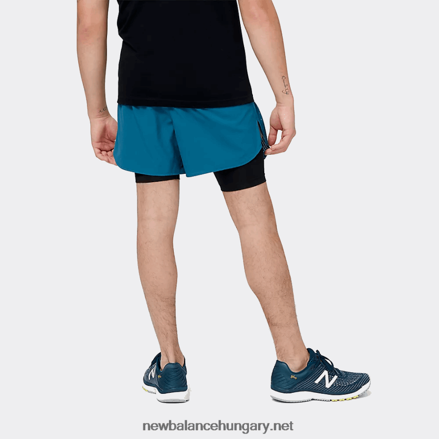 New Balance 6XH8F0357 férfiak q sebesség 5 hüvelyk 2 az 1-ben rövid