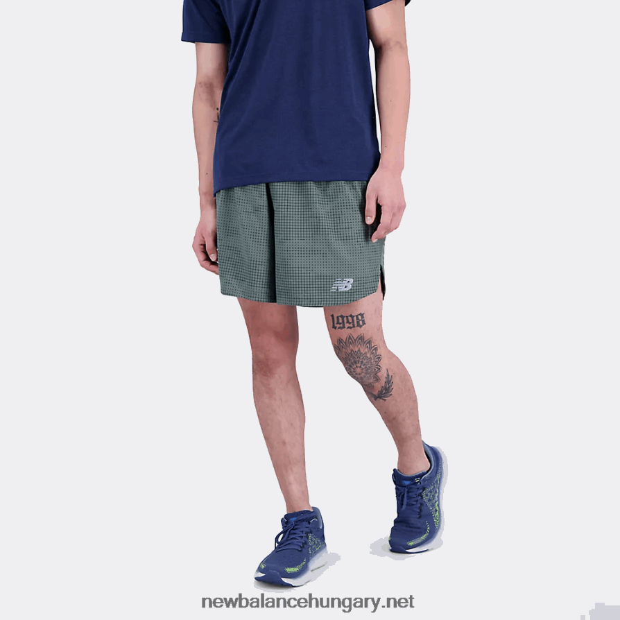 New Balance 6XH8F0365 férfiak nyomtatott ütési futás 5 hüvelyk rövid