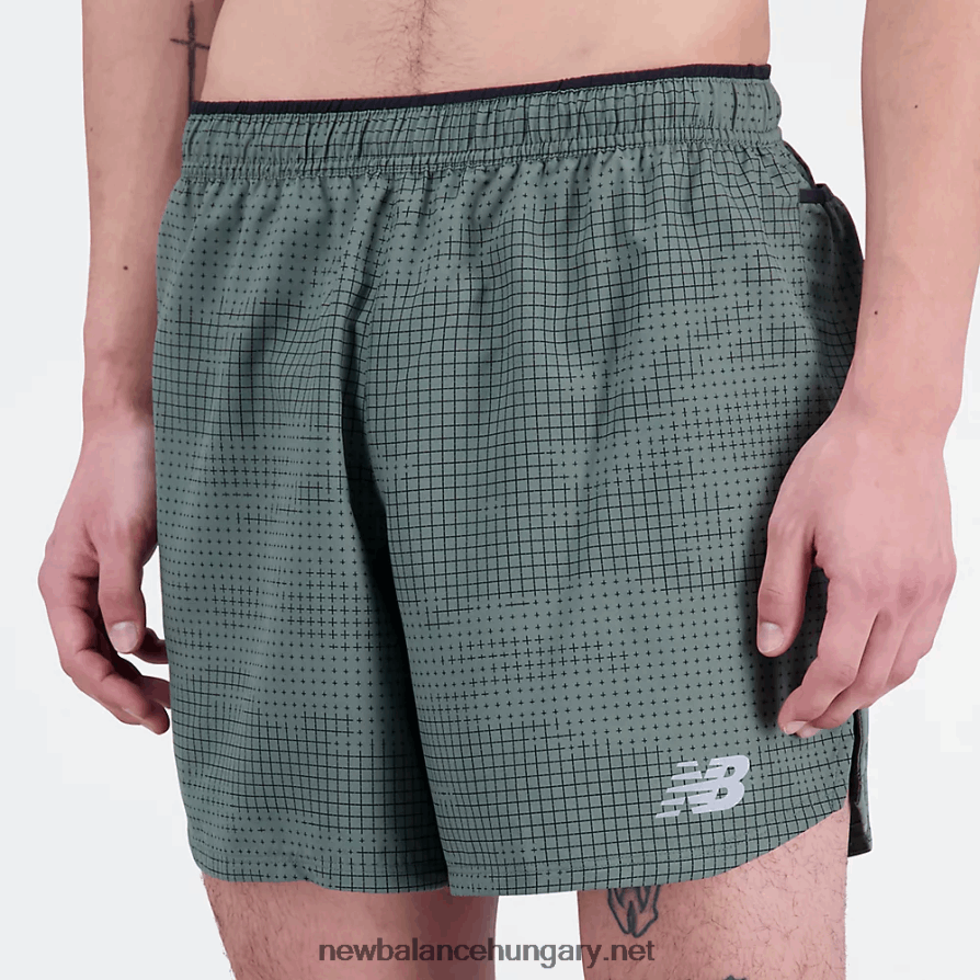 New Balance 6XH8F0365 férfiak nyomtatott ütési futás 5 hüvelyk rövid