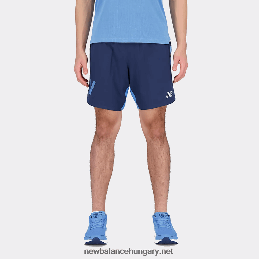 New Balance 6XH8F04831 férfiak grafikus hatás fut 7 hüvelyk rövid