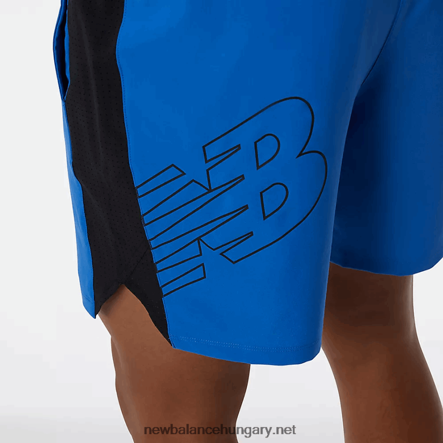 New Balance 6XH8F06620 férfiak 7 hüvelykes szilárdságú szövött logó rövid