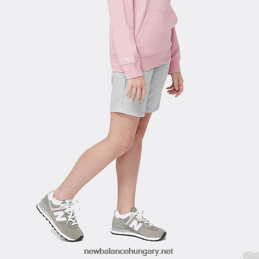 New Balance 6XH8F04044 gyerekek Essentials halmozott logó francia frottír short