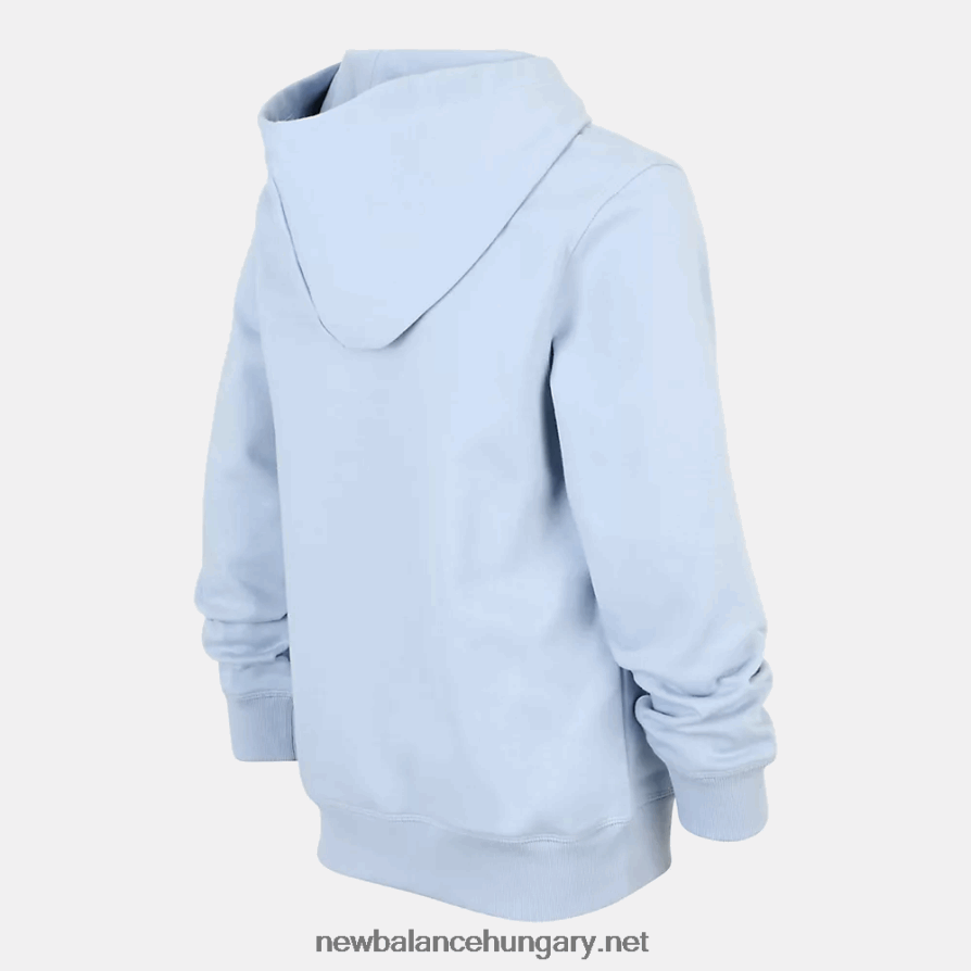 New Balance 6XH8F04043 gyerekek Essentials halmozott logós francia frottír kapucnis pulcsi