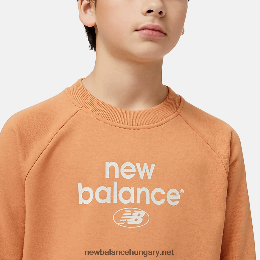 New Balance 6XH8F04046 gyerekek Essentials újragondolt archívum francia frottír crewneck