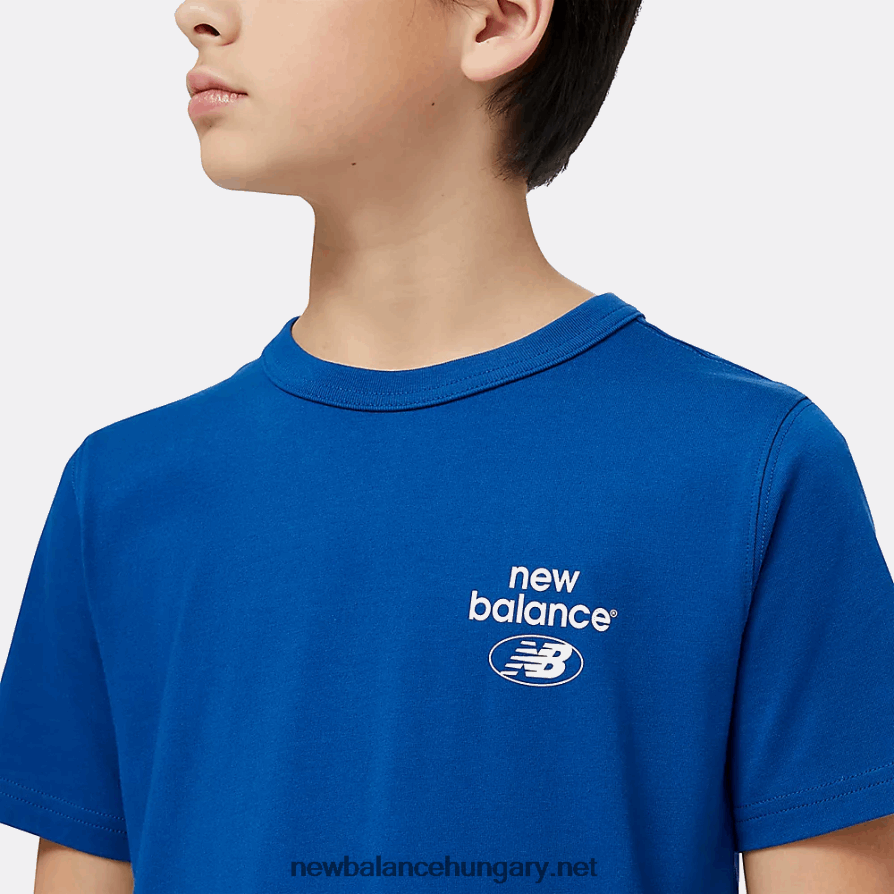 New Balance 6XH8F04055 gyerekek Essentials újragondolt pamutdzsörzé rövid ujjú póló