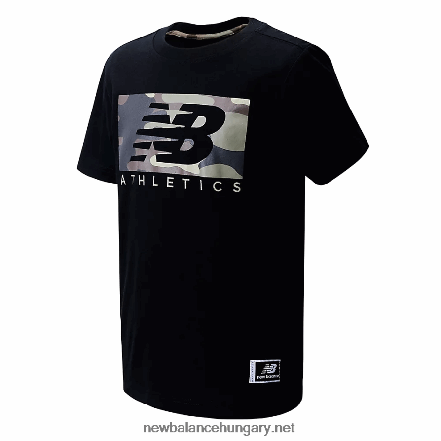 New Balance 6XH8F04068 gyerekek fiú pamutdzsörzé logós póló