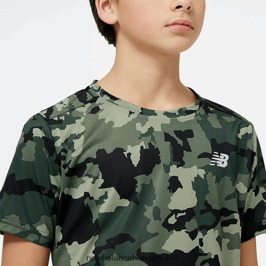 New Balance 6XH8F0684 gyerekek nyomott gyorsított rövid ujjú