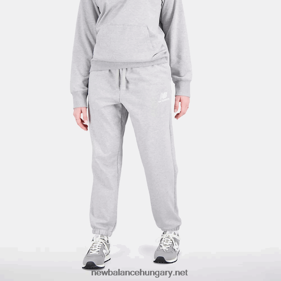 New Balance 6XH8F0582 nők Essentials halmozott logós francia frottír melegítőnadrág