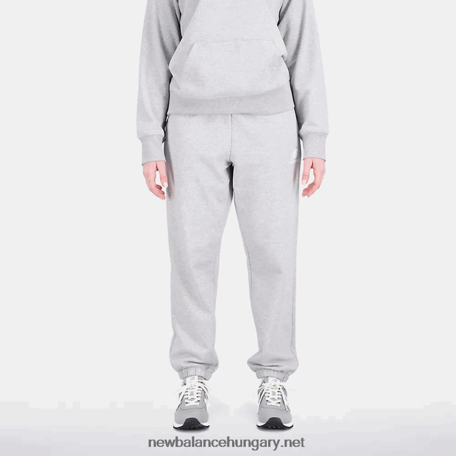 New Balance 6XH8F0582 nők Essentials halmozott logós francia frottír melegítőnadrág