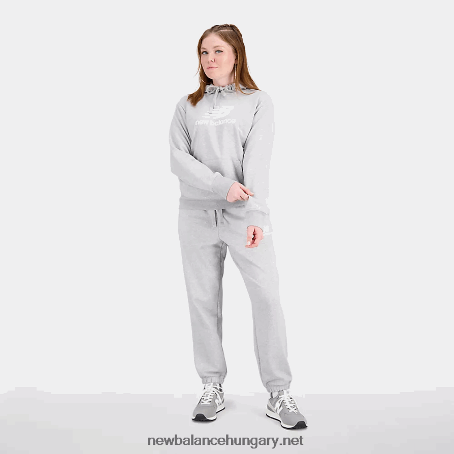 New Balance 6XH8F0582 nők Essentials halmozott logós francia frottír melegítőnadrág