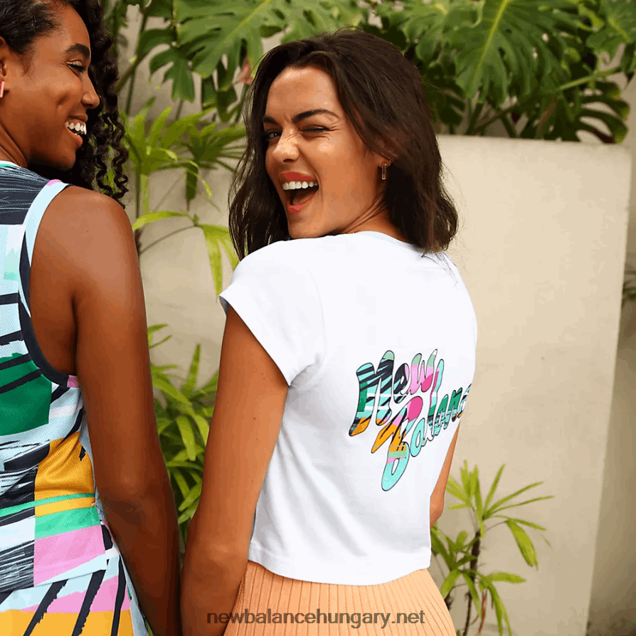 6XH8F03587 nők nb athletics tropics script póló