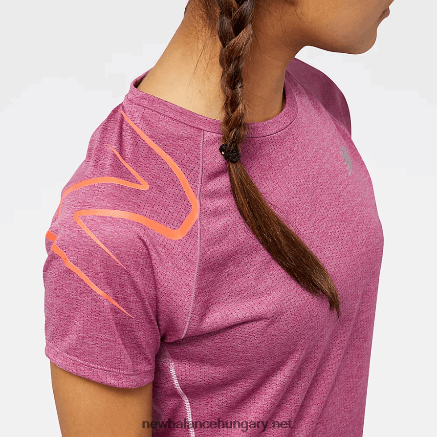 New Balance 6XH8F02468 nők nyomott ütési futó rövid ujjú