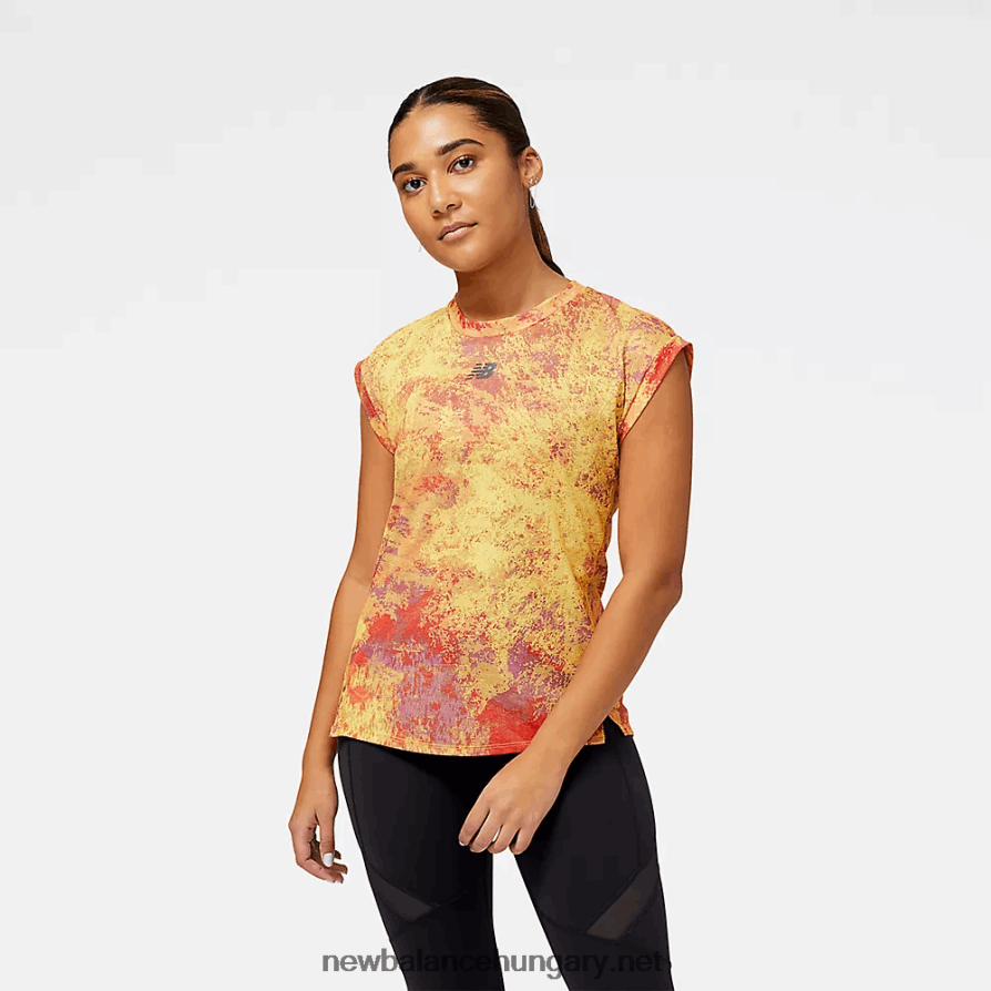 New Balance 6XH8F02532 nők ütési futás az n-szellőző rövid ujjú felsőnél