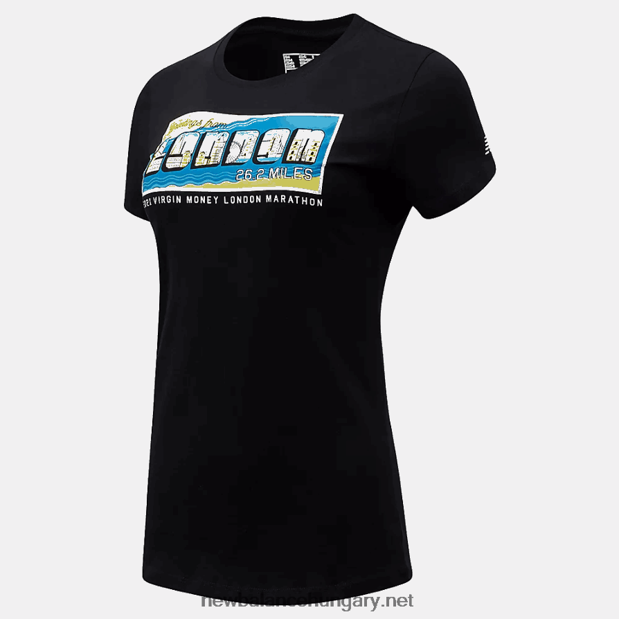 New Balance 6XH8F02650 nők londoni kiadás union jack grafikus póló