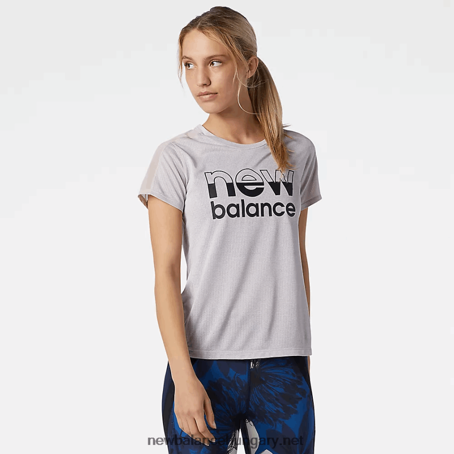 New Balance 6XH8F02674 nők nyomott ütési futó rövid ujjú