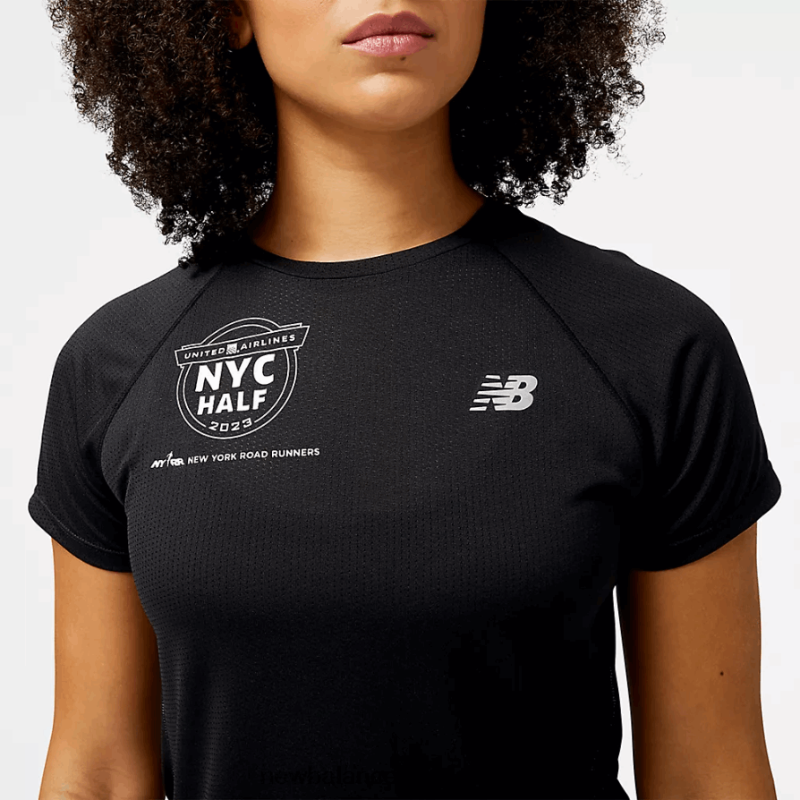New Balance 6XH8F05795 nők united Airlines nyc half impact run short sleeve