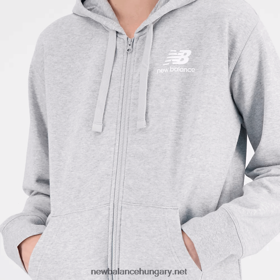 6XH8F03163 nők nb essentials halmozott logós teljes cipzáras pulcsi