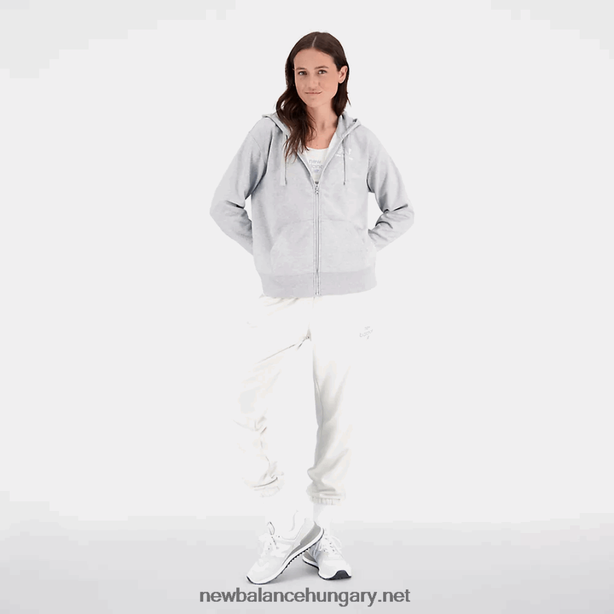 6XH8F03163 nők nb essentials halmozott logós teljes cipzáras pulcsi