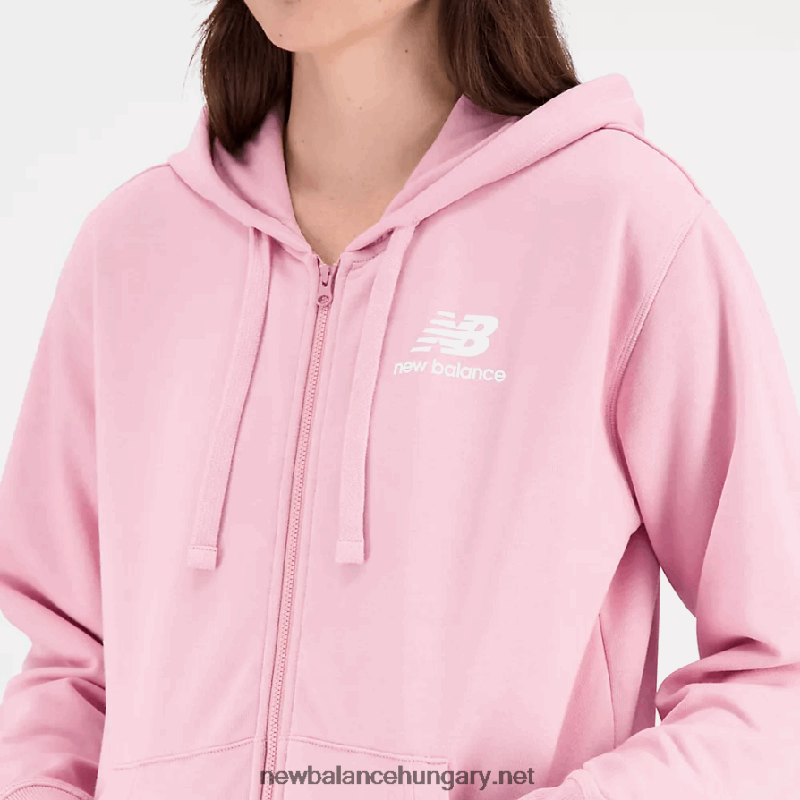 6XH8F03165 nők nb essentials halmozott logós teljes cipzáras pulcsi