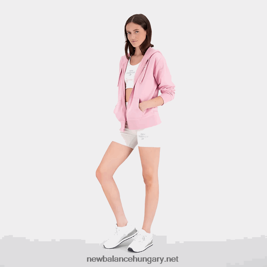 6XH8F03165 nők nb essentials halmozott logós teljes cipzáras pulcsi