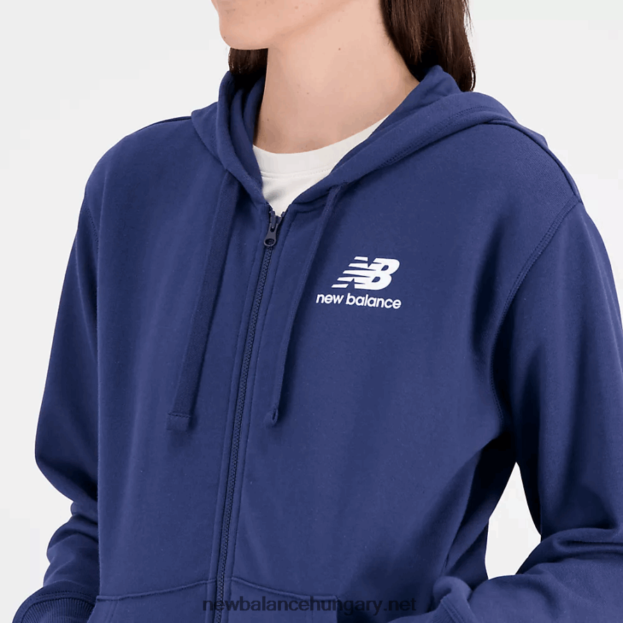 6XH8F03166 nők nb essentials halmozott logós teljes cipzáras pulcsi