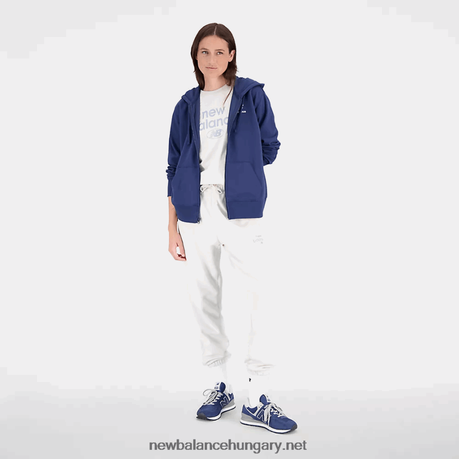 6XH8F03166 nők nb essentials halmozott logós teljes cipzáras pulcsi