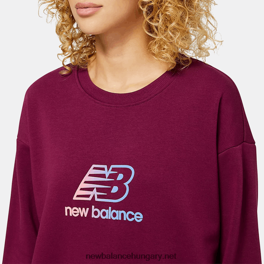 6XH8F03343 nők nb essentials puffmintás pulóver