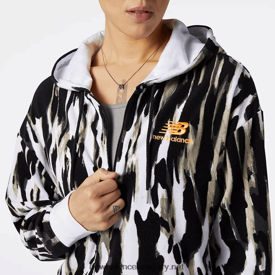 6XH8F03514 nők nb athletics ütközik nyomtatott frottír kapucnis pulcsi