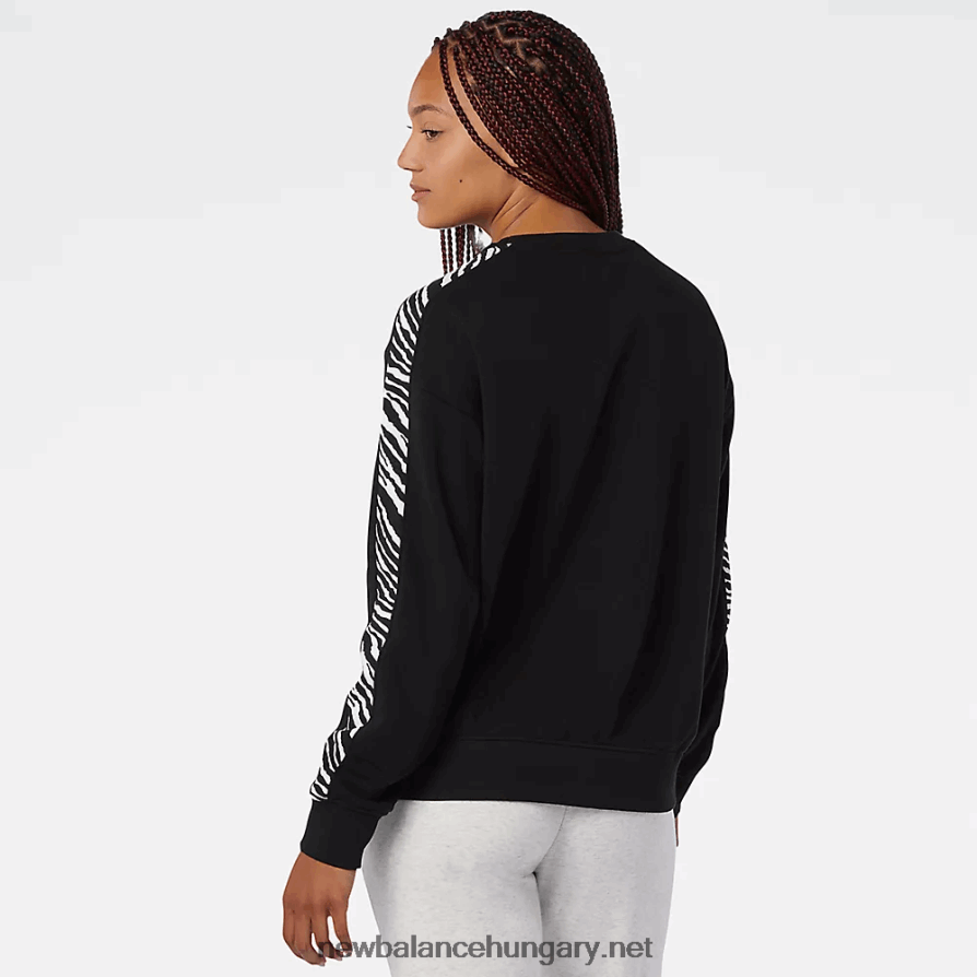 6XH8F03554 nők nb athletics animal print crew