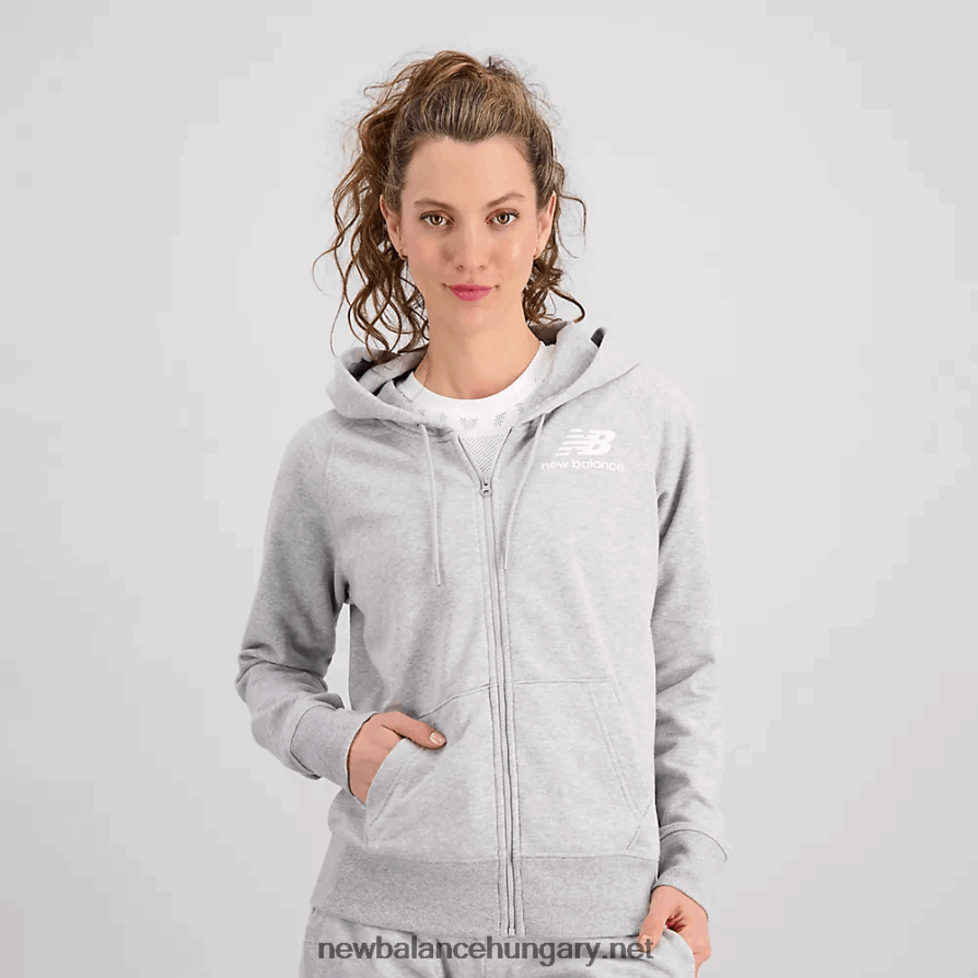 6XH8F05749 nők nb essentials teljes cipzáras kapucnis pulcsi