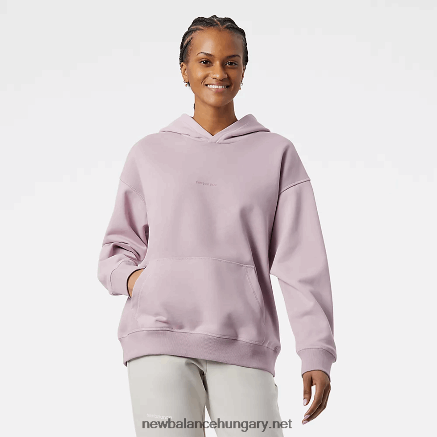 New Balance 6XH8F06833 nők atlétika természetállami francia frottír kapucnis pulcsi