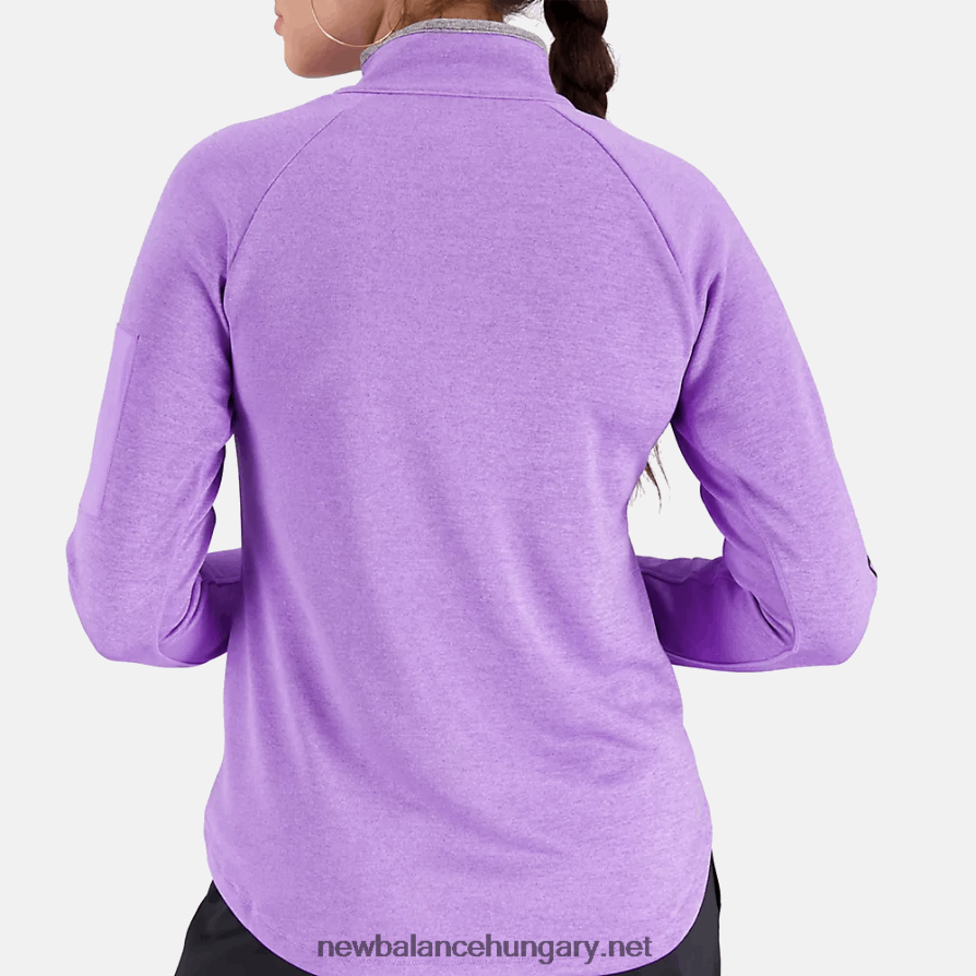 New Balance 6XH8F06838 nők ütőfutás félcipzáras pulóvernél