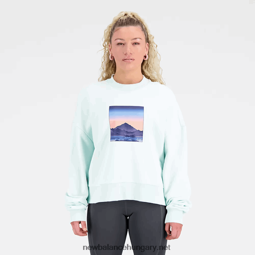 New Balance 6XH8F06859 nők a hegyi francia frottír crewnecknél