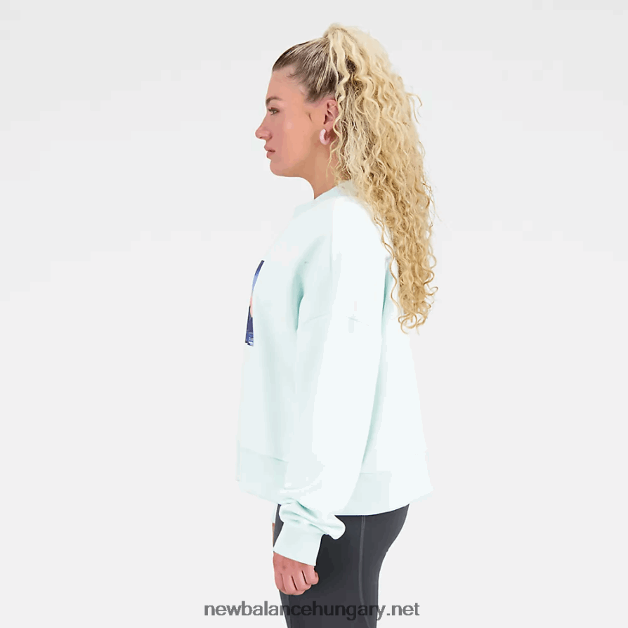 New Balance 6XH8F06859 nők a hegyi francia frottír crewnecknél